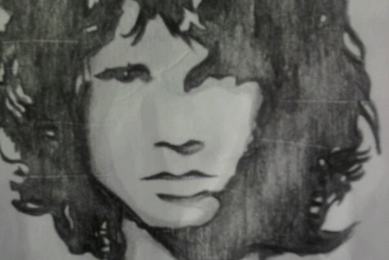 Illustration of Jim Morrison by Prarthna Sarkar