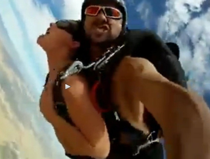 Screen Grab of the Sky Diving Video by Alex Torres