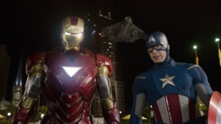 Iron Man (Robert Downey Jr.) and Captain America (Chris Evans) of 'The Avengers'