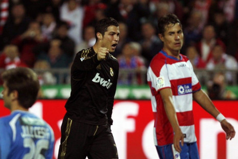 Cristiano Ronaldo scored in Real Madrid&#039;s 2-1 win over Granada.