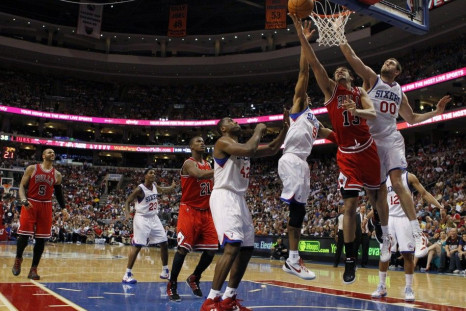 The Bulls and 76ers square off in game 4 this afternoon.