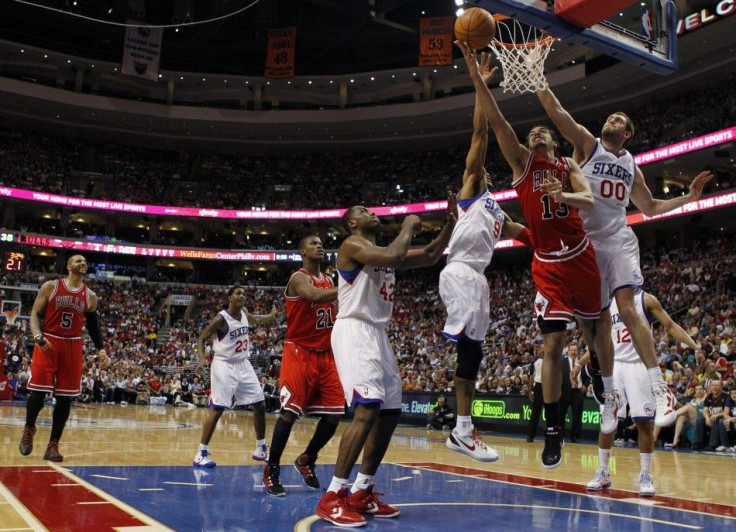 The Bulls and 76ers square off in game 4 this afternoon.
