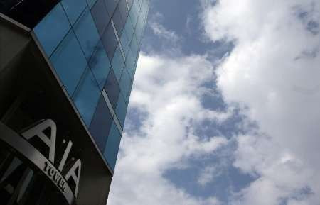 AIA Tower, named after American International Assurance Co (AIA), is seen in Hong Kong