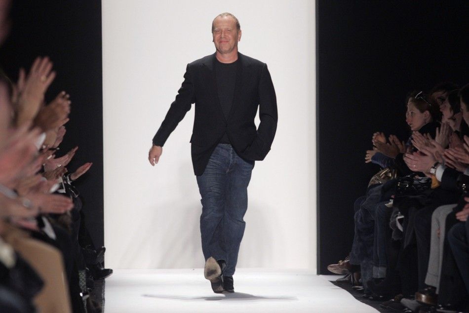 Designer Michael Kors walks the runway after 2007 fall fashion show during New York Fashion Week February 7, 2007. 
