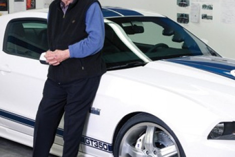 Carroll Shelby with the 2011 Shelby GT350.