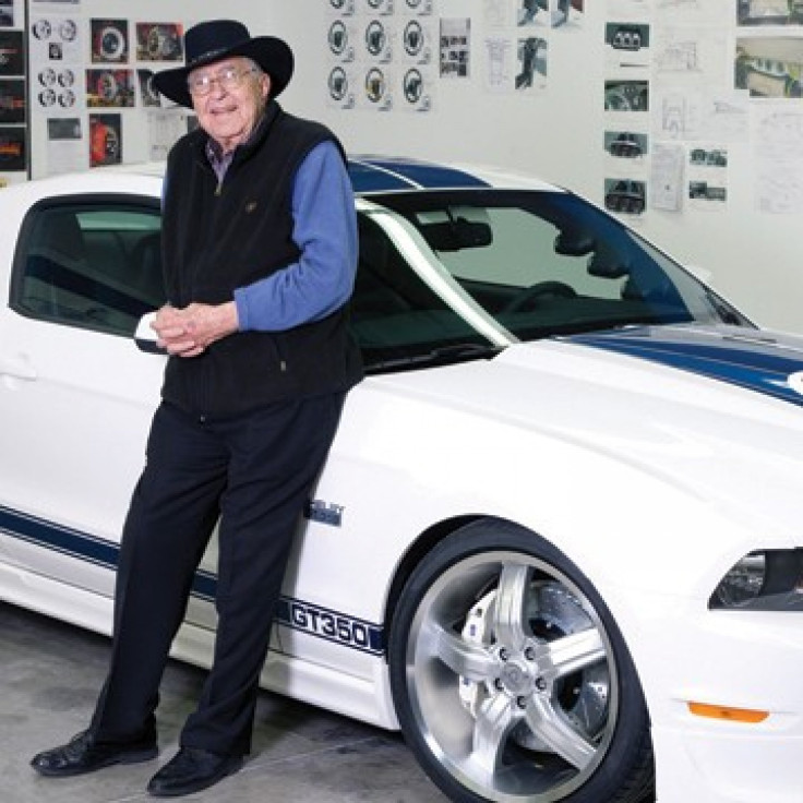 Carroll Shelby with the 2011 Shelby GT350.