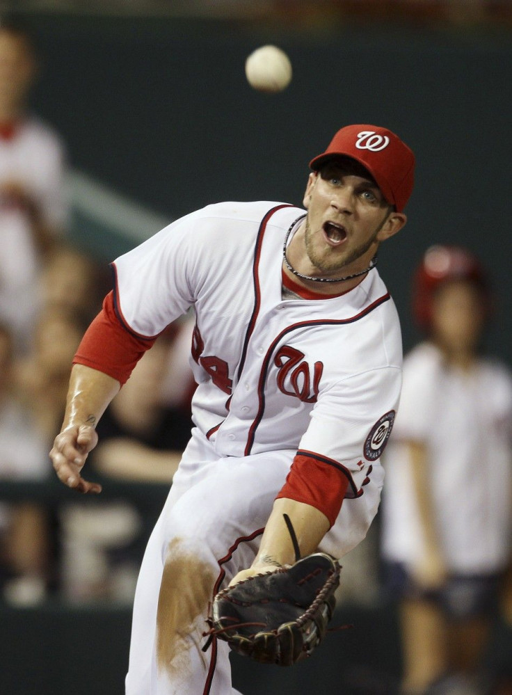 Bryce Harper could miss a few games after hitting himself with a bat.