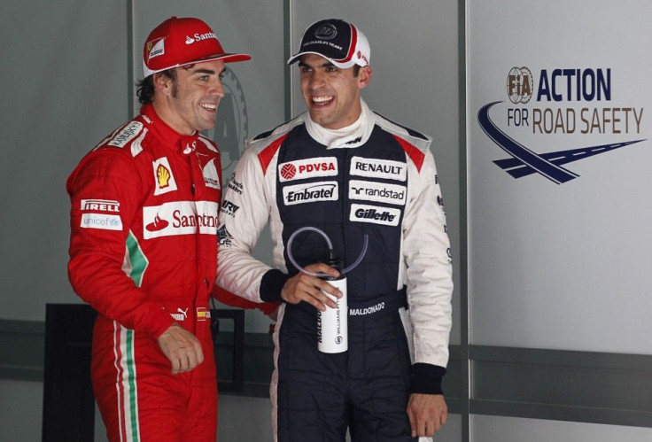 Fernando Alonso and Pastor Maldonado