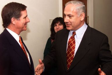 BMC Software CEO Bob Beauchamp (left) meet israel Prime Minister Benjamin Netanyahu