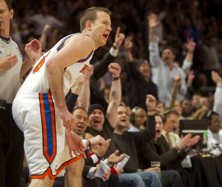 Steve Novak led the NBA in three-point percentage for the 2011-2012 Season.