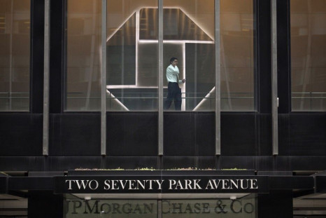 Lobby of JP Morgan Chase headquarters in Manhattan