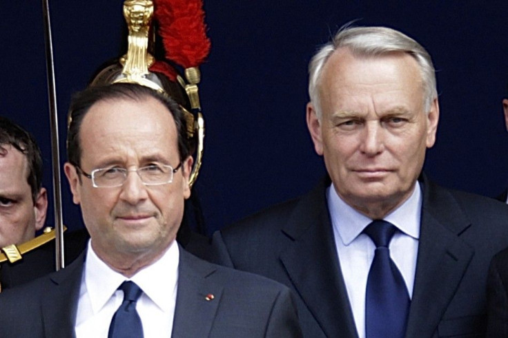 Hollande (left) and Ayrault