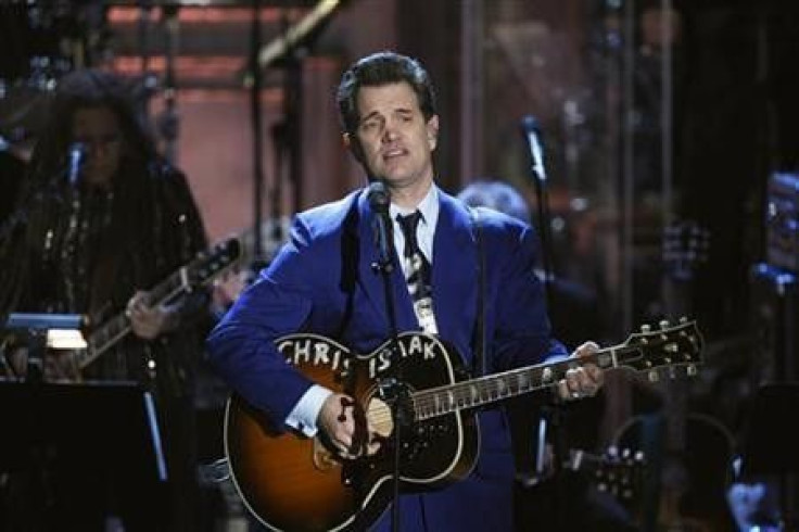 Musician Chris Isaak performs during the 2010 Rock and Roll Hall of Fame induction ceremony at the Waldorf Astoria Hotel in New York