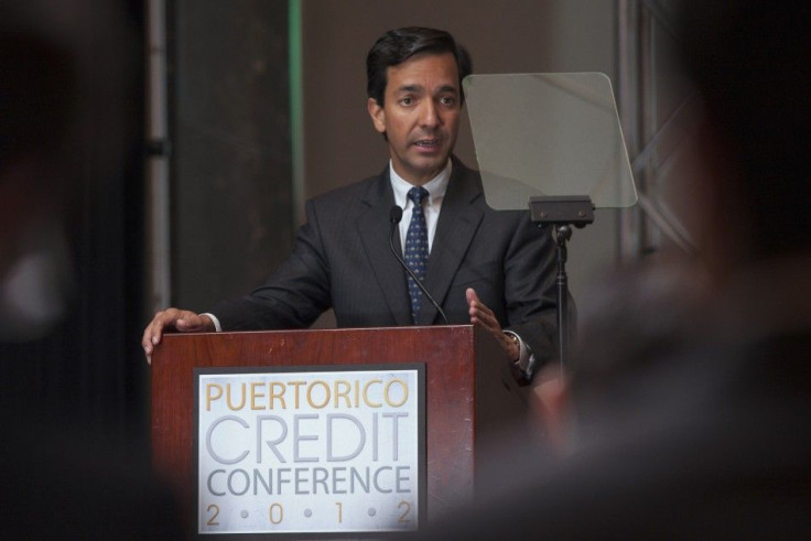 Governor Luis Fortuño of Puerto Rico at a conference of municipal bondholders last week