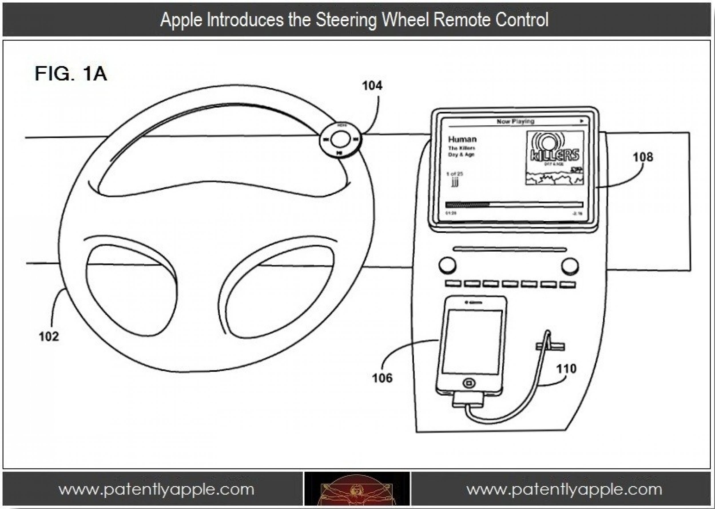 Apple Patents Steering Wheel Remote Control For Safer Hands-Free Driving