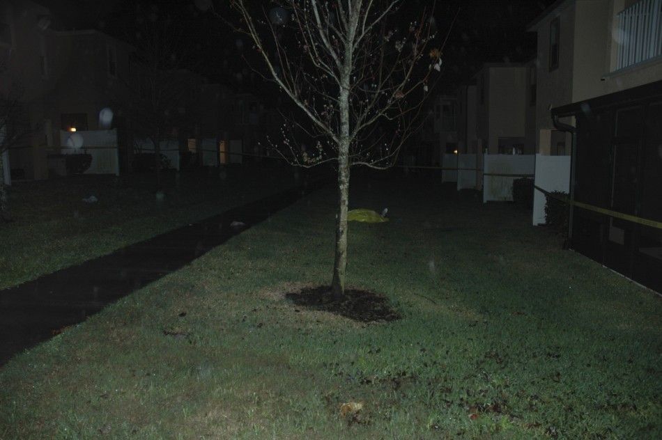 The scene of the Feb. 26 homicide when Zimmerman shot and killed Martin