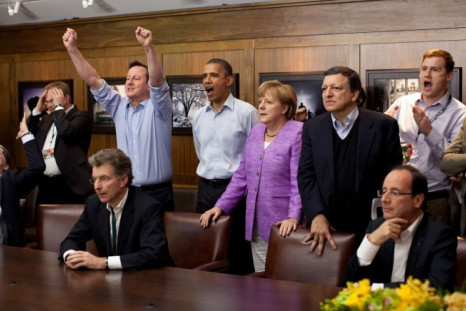 Obama G8 Champions League Final Photo