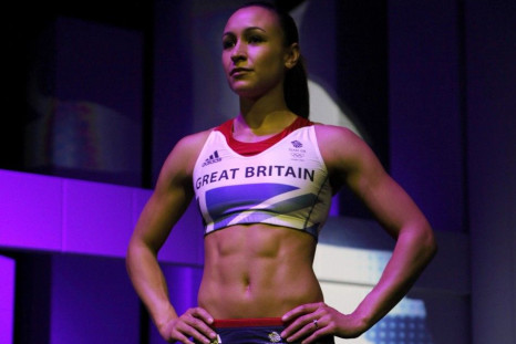 Heptathlete Jessica Ennis poses wearing kit designed by British designer Stella McCartney for the London 2012 Olympic Games
