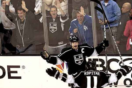 Dustin Brown was the victim of abuse from the Coyotes after he scored the game winner.