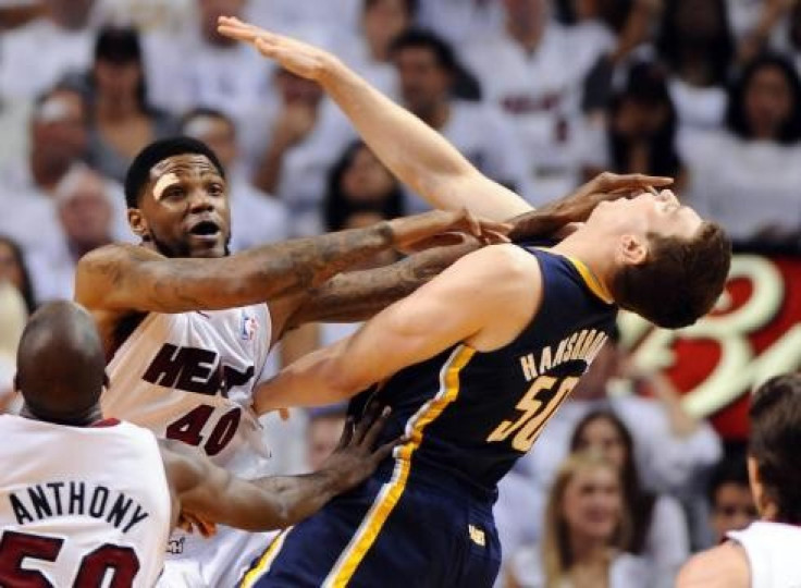 Udonis Haslem will miss game six for this foul in game five.