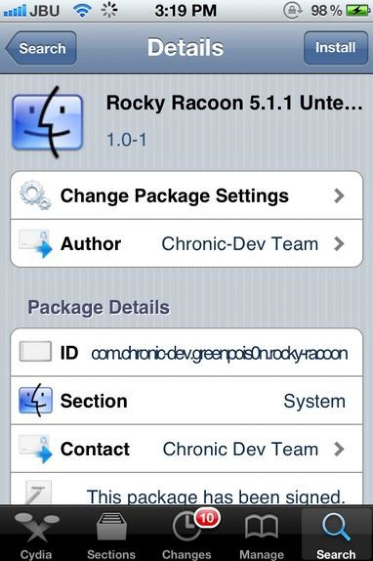 iOS 5.1.1 Untethered Jailbreak: How To Use ‘Rocky Racoon 5.1.1’ To Covert iOS 5.1.1 Tethered Jailbreak To Untethered