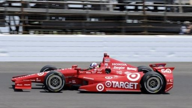 Chip Ganassi Racing driver Dario Franchitti of Scotland competes during the Indianapolis 500 auto race at the Indianapolis Motor Speedway in Indianapolis, Indiana, May 27, 2012.