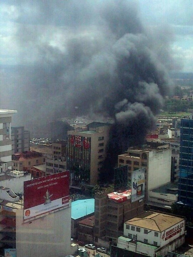 A blast ripped through a small shopping complex in Nairobi, wounding at least 30 people.