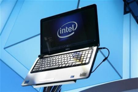 A laptop displays the Intel logo at the 2010 International Consumer Electronics Show (CES) in Las Vegas, Nevada January 7, 2010.