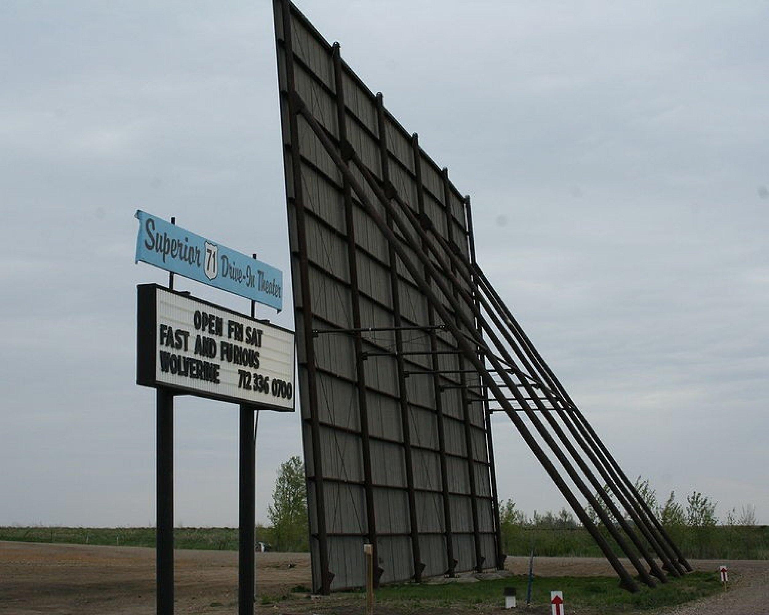 A newly-built drive in screen near Superior, Iowa