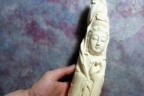 Ivory Tusk in Shape of Guanyin