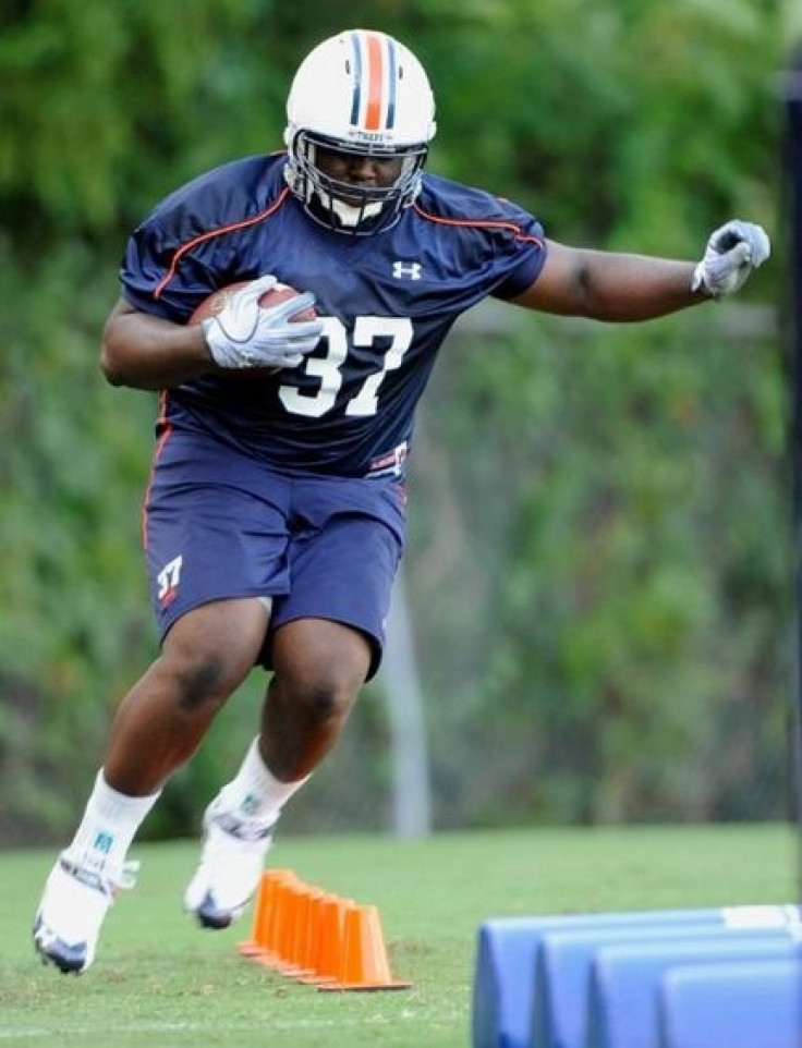 Ladarius Phillips at Auburn practice. He was shot and killed Saturday night at an off campus party.