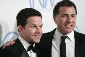 Actor Mark Wahlberg (L) and director David O. Russell arrive at the Producers Guild Awards at the Beverly Hilton Hotel in Beverly Hills, California