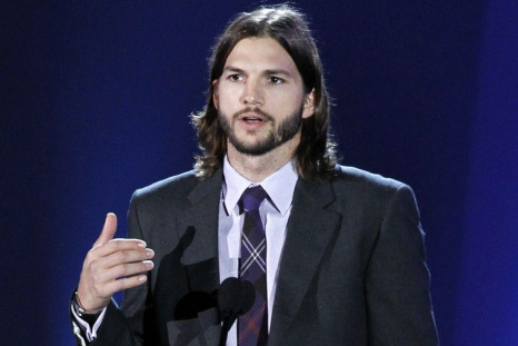 Actor Ashton Kutcher speaks during &quot;A Decade of Difference: A Concert Celebrating 10 Years of the William J. Clinton Foundation&quot; at the Hollywood Bowl in Hollywood, California 