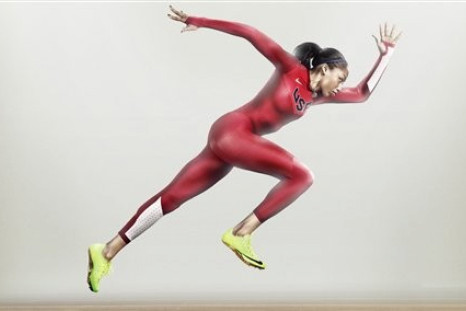 The Nike Speedsuit. The white patches at the arms and legs are designed to add aerodynamics to the runner.