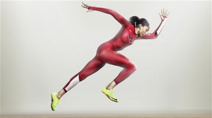 The Nike Speedsuit. The white patches at the arms and legs are designed to add aerodynamics to the runner.