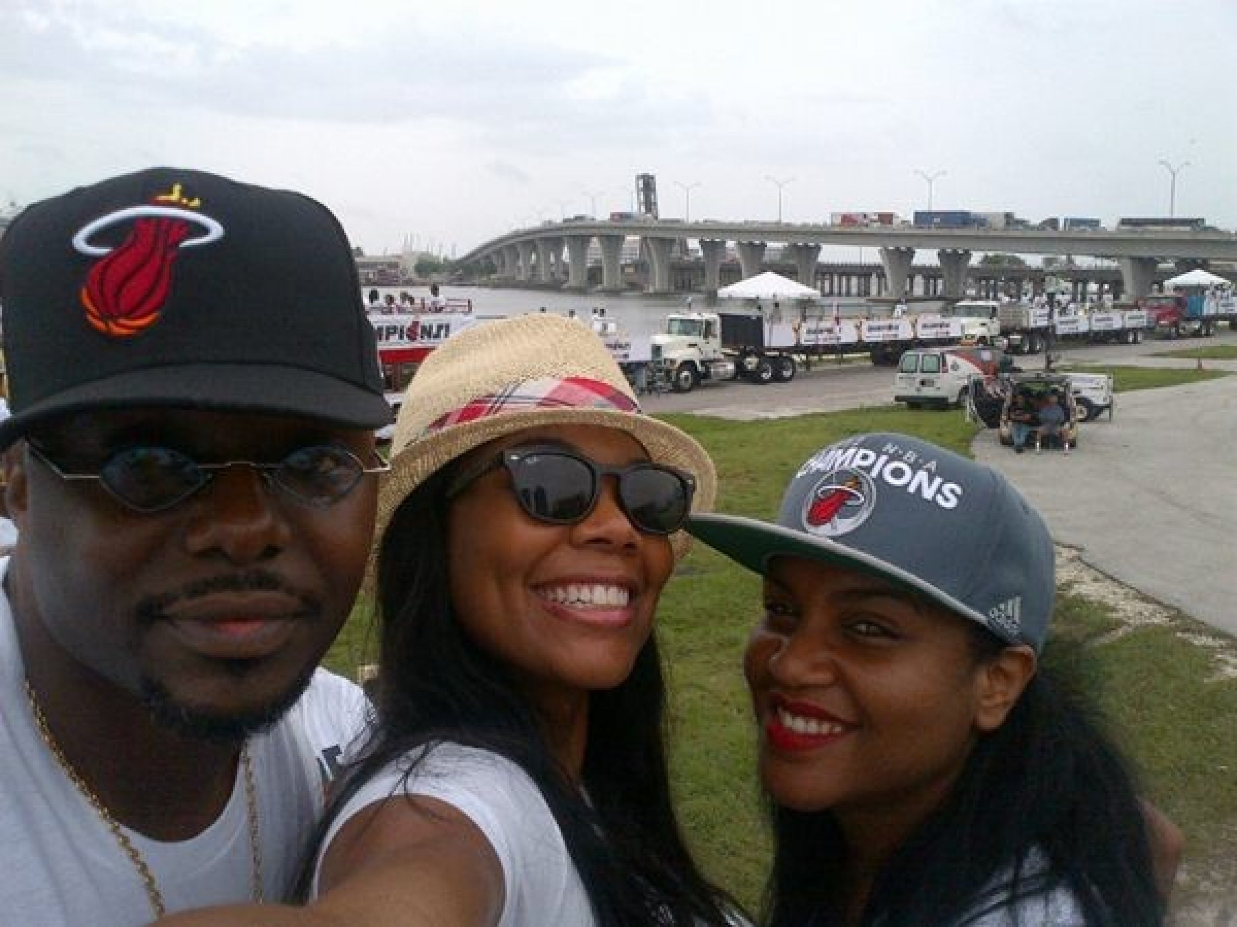 Gabrielle Union gets ready for the Miami heat championship parade