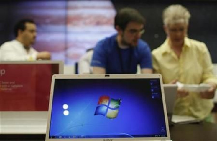 Customers shop at Microsoft's first retail store during the grand opening in Scottsdale