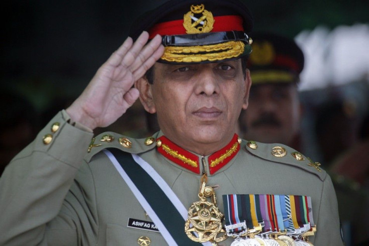 Pakistani Army Chief General salutes while reviewing the passing out parade of newly recruited soldiers during a ceremony in Quetta Pakistan
