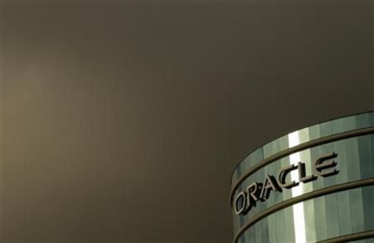 Company Logo Shown at Headquarters for Oracle Corp in Redwood City