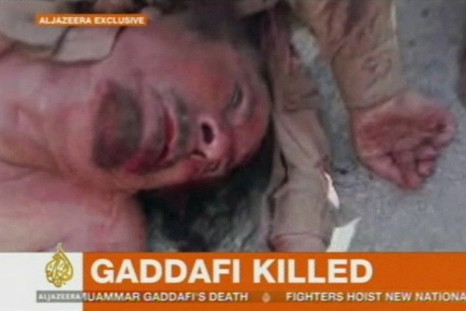 Gadhafi's body, reported by al Jazeera