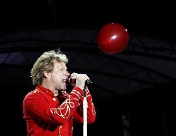 Musician Jon Bon Jovi performs at Olympic stadium &#039;&#039;Lluis Companys&#039;&#039; during the concert, part of the band&#039;s European &#039;&#039;Open Air Tour&#039;&#039;, in Barcelona