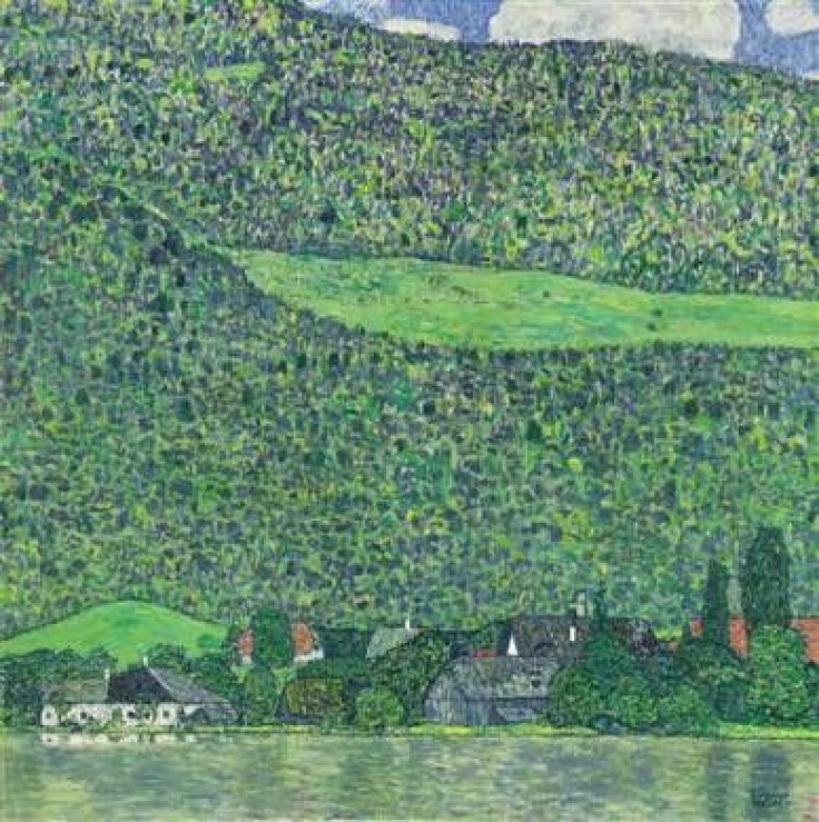 Litzlberg am Attersee by Gustav Klimt a painting for Sotheby&#039;s upcoming Impressionist and Modern Art Evening Sale in New York is seen in a handout photo. Public exhibition of the works will be from October 28 to November 2. The auction will be held o