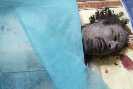 Muammar Gaddafi Killed: Dead Body Photos Released