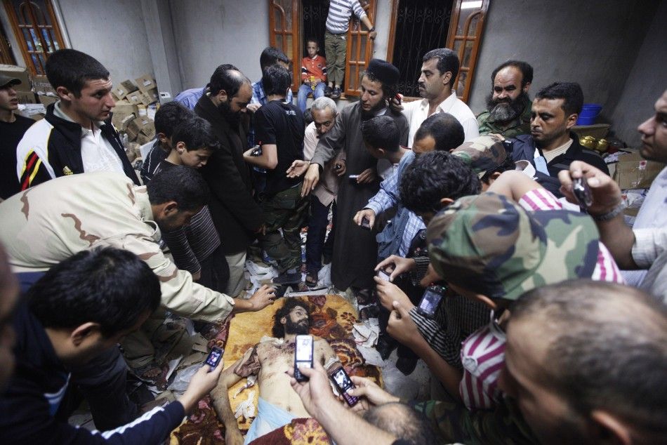 Muammar Gaddafi Killed Dead Body Photos Released