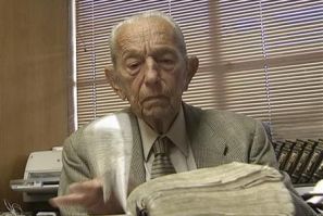 Harold Camping is seen reading the Bible in his office at Family Stations Inc. offices in Oakland, California in this still image from video