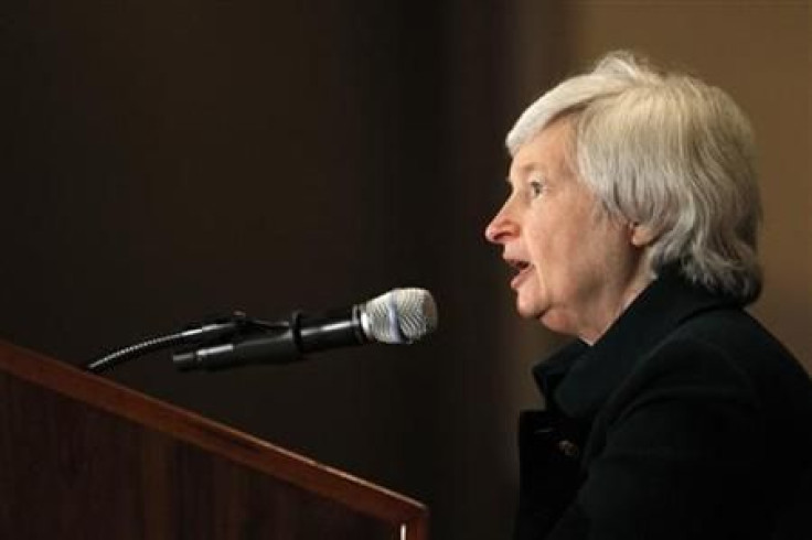 Yellen, president and chief operating officer of the Federal Reserve Bank of San Francisco, speaks at the Town Hall Los Angeles forum in Los Angeles