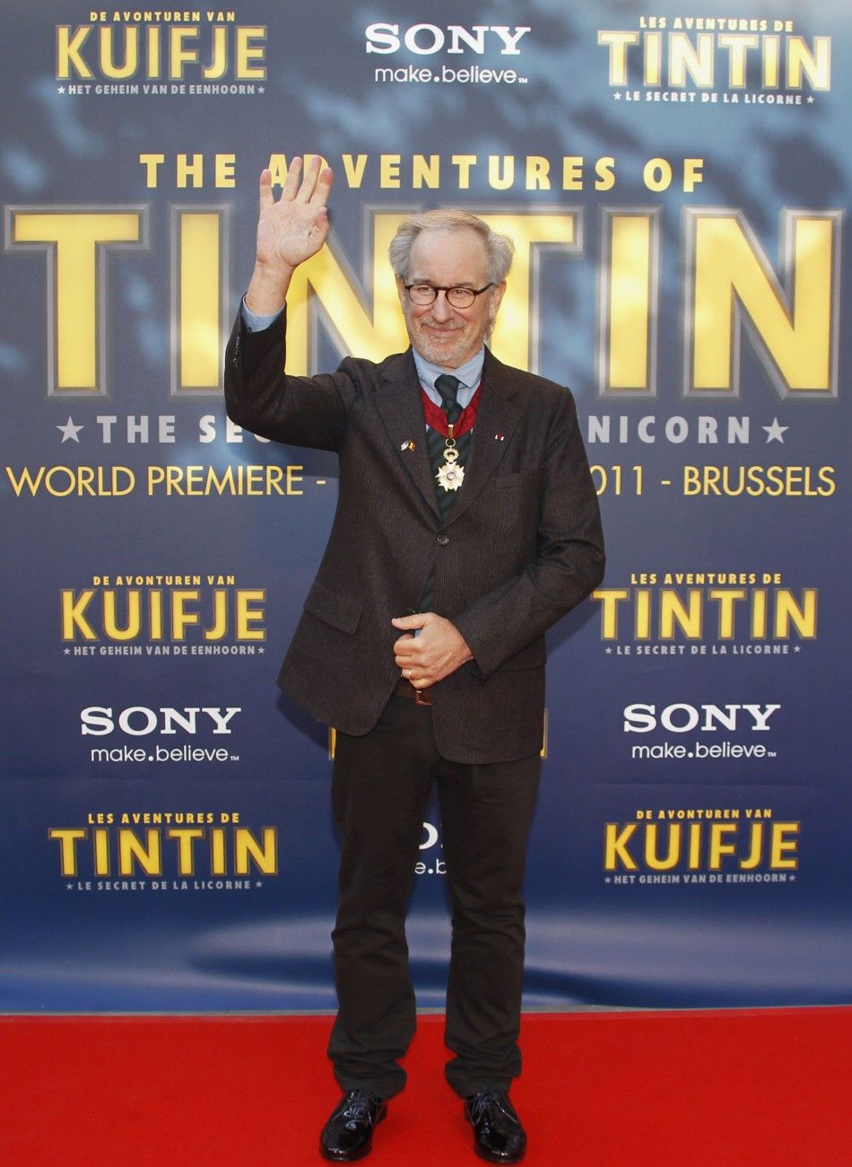 Director Steven Spielberg poses during a photocall ahead of the world premiere of the movie quotThe Adventures Of Tintin The Secret of The Unicornquot in Brussels October 22, 2011.