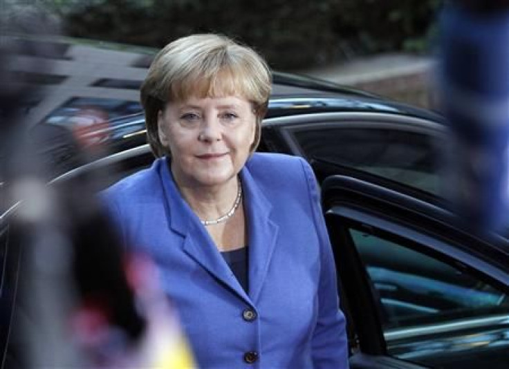 Germany's Chancellor Merkel arrives at the European Union summit in Brussels