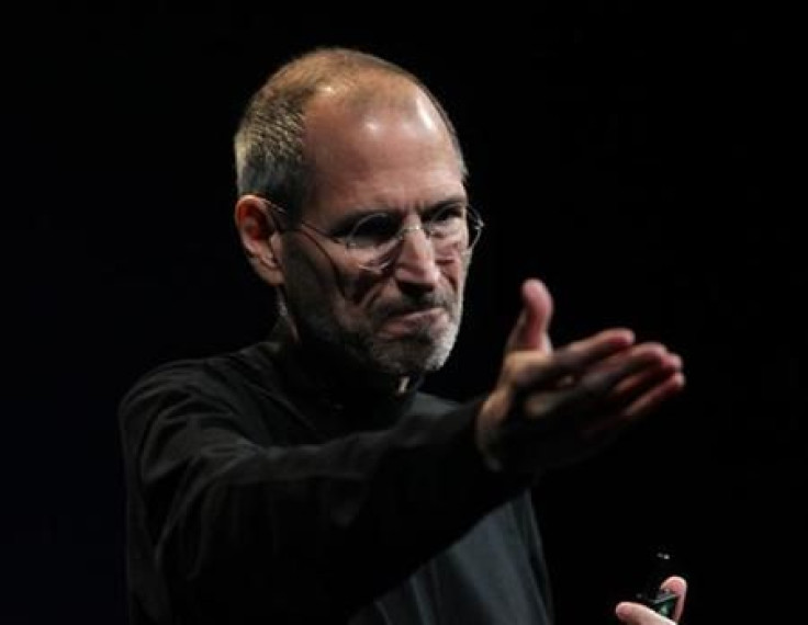 File photo of Apple CEO Steve Jobs during his unveiling of the iPhone 4, at the Apple Worldwide Developers Conference in San Francisco