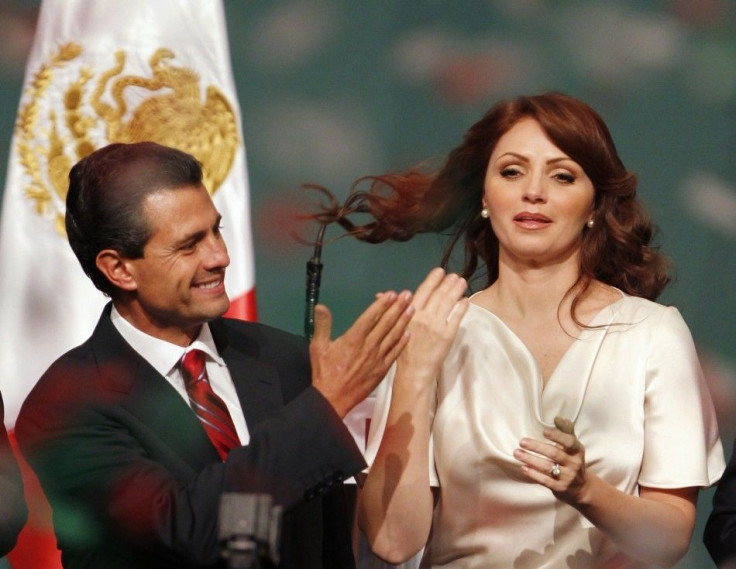 Enrique Pena Nieto celebrates triumph with wife Angelica Rivera 